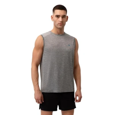 Afbeelding van DANISH ENDURANCE Sport Tank Top voor Heren Quick Dry Gerecycelde Materialen Grijs Gemêleerd L