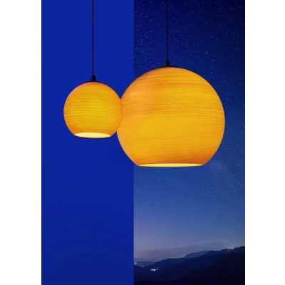Afbeelding van ETH Orb hanglamp 3x E27 taupe/grijs glas 20 25 30cm / zwart