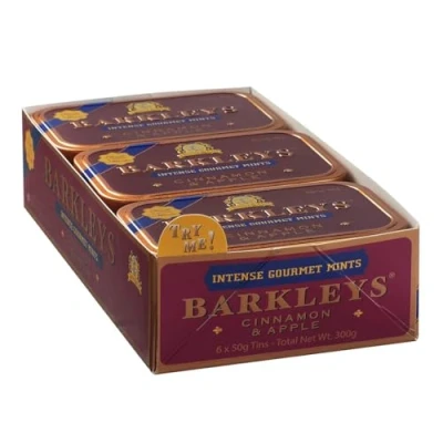 Afbeelding van Barkleys Gourmet Mints Cinnamon &amp; Apple 6 x 50 g zakjes