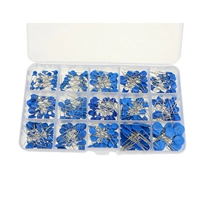 Afbeelding van DollaTek 300 stuks 1 KV 2 3 15 waarden (elk 20 stuks) assortiment hoogspanningskeramische condensatorset set + kunststof doos