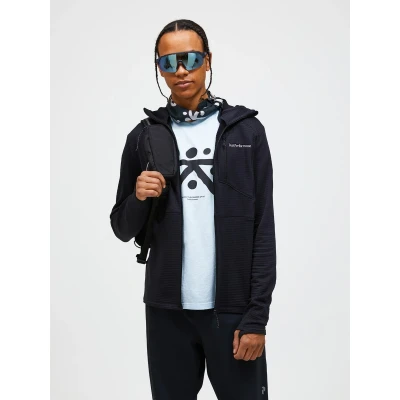 Afbeelding van Peak Performance Trail Polartec Power Grid Zip Hood Heren BLACK