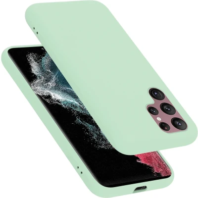 Afbeelding van Cadorabo Hoesje geschikt voor Samsung Galaxy S22 ULTRA in LIQUID LICHT GROEN Beschermhoes gemaakt van flexibel TPU silicone Case Cover