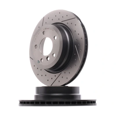 Afbeelding van BREMBO 09.C315.21 Remschijf 324 22 5 interne ventilatie, Met sleuven/geperforeerd Gecoat High carbon schroeven BMW: 1 Coupe, Convertible