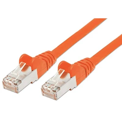 Afbeelding van PremiumCord netwerkkabel, ethernet, LAN en patchkabel, categorie 6a, S/FTP PIMF shild, UTP, snel, flexibel robuust, RJ45 kabel, 10 Gbit/s, AWG 26/7, 100% Cu koperen oranje, 0,5 meter