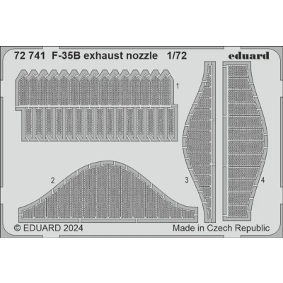 Afbeelding van 1:72 Eduard 72741 F 35B Uitlaatmondstuk Tamiya Photo etch