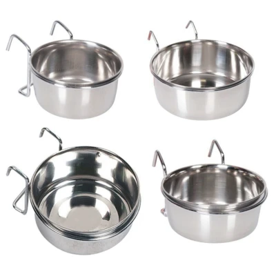 Afbeelding van Duvoplus Voerbak Hond Vogel Eetkom Inox + Haak S 330ml Ø10cm 1st