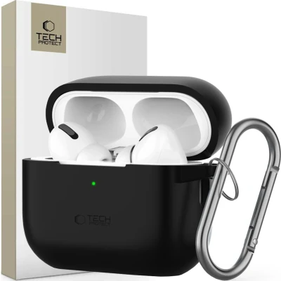Afbeelding van TECH PROTECT SILICONEN HAAK APPLE AIRPODS PRO 1/2 ZWART