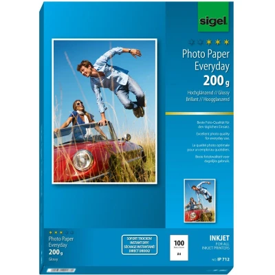 Afbeelding van Inkjetfotopapier Sigel A4 Everyday+ 200grs wit 100 vel