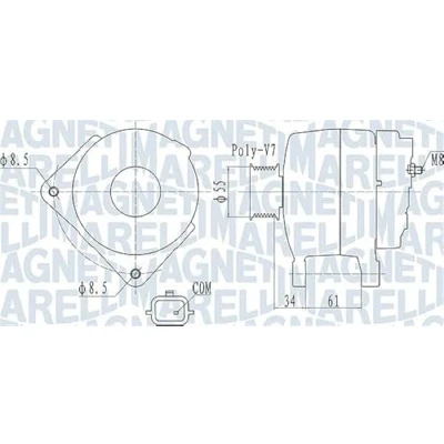 Afbeelding van Magneti Marelli Alternator/Dynamo 063732054010