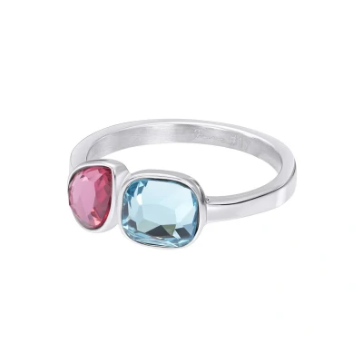 Afbeelding van Fame Hyacinth Aqua Zilverkleurig Dames Ring