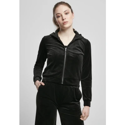 Afbeelding van Urban Classics Damen Sweater met rits, Dames, Maat: 5XL, Black