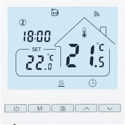 Afbeelding van Beok WIFI Verwarmingsthermostaat, Tuya Slimme Thermostaat Touchscreen Verwarmingsthermostaat Kamerthermostaat voor Waterverwarming Vloerverwarming Compatibel Alexa Google 3A