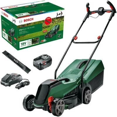 Afbeelding van BOSCH CityMower 18V 32 300 accu grasmaaier 32cm (1x 4,0Ah + lader) 06008B9A09