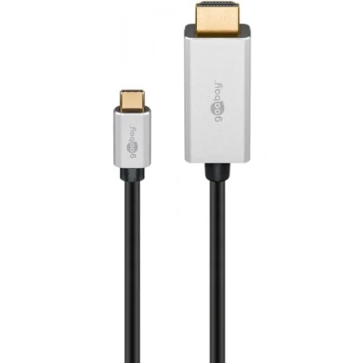 Afbeelding van USB C naar HDMI kabel Goobay 3 meter (8K@30Hz, Verguld, Alt modus)