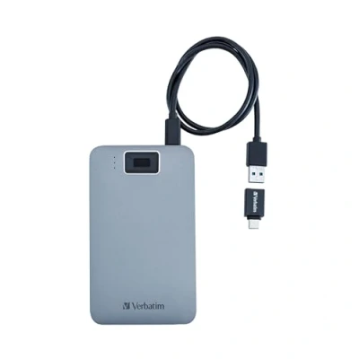 Afbeelding van Verbatim Executive Fingerprint Secure 1 TB Externe harde schijf (2,5 inch) USB 3.2 Gen (USB 3.0) Grijs 53652