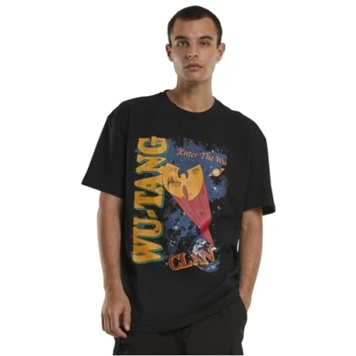 Afbeelding van Mister Tee Oversize Tshirt print, Heren, Maat: Large, Black