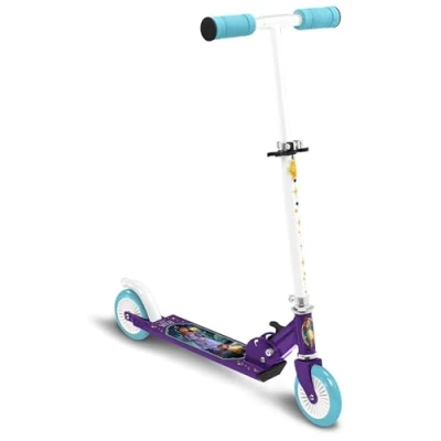 Afbeelding van Disney Wish 2 wiel Kinderstep Opvouwbaar Voetrem Paars/Blauw