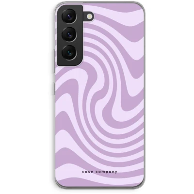 Afbeelding van Case Company® hoesje geschikt voor Samsung Galaxy S22 Swirl Paars Soft Cover Telefoonhoesje Bescherming aan alle Kanten en Schermrand