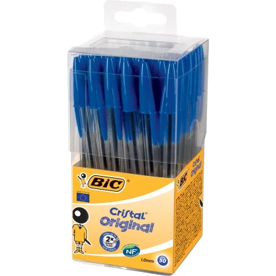 Afbeelding van Balpen Bic Cristal Tubo Blauw Medium