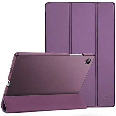 Afbeelding van ProCase Hoes voor Galaxy Tab A8 Case 10,5 inch 2021 (SM X200 SM X205), Trifold Hoesje Beschermhoes Smart Folio Cover met Translucent Back Shell (Paars)