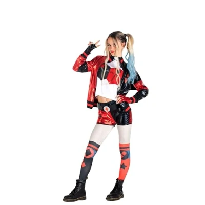 Afbeelding van Ciao S.r.l Verkleedkleding Harley Quinn Rood 6 delig 10 12 Jaar