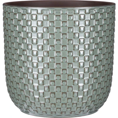 Afbeelding van Mica Decorations Daan Bloempot H20,5 x Ø21,5 cm Groen