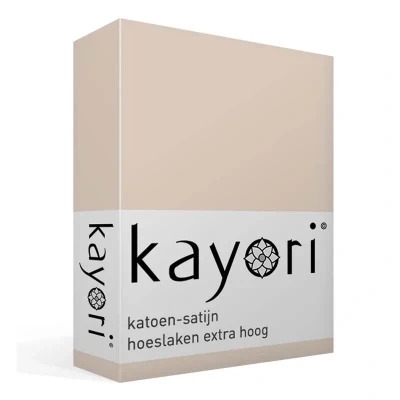 Afbeelding van Kayori Edo hoeslaken katoensatijn Nude 160/210 (Kleur: Nude)