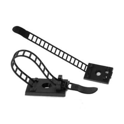 Image de InLine Attache Cable avec Fixation Auto adhésive 64 mm 10 Pieces Noir