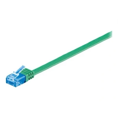 Image de goobay Cordon de raccordement RJ 45 (M) pour 3 m UTP CAT 6a moulé, plat vert