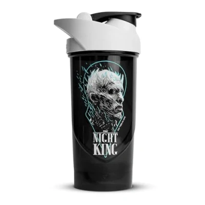 Afbeelding van Shieldmixer Hero Pro Classic Shaker Night King fitnessfles, BPA vrij, 700 ml, zwart