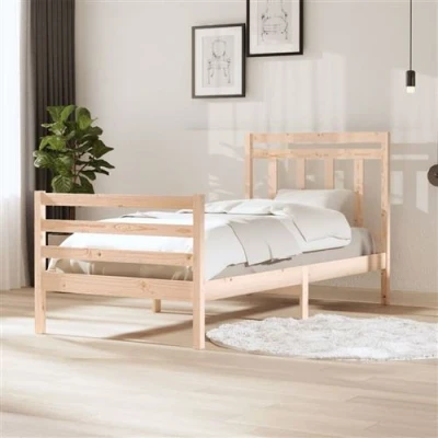 Afbeelding van vidaXL Bedframe massief hout 100x200 cm