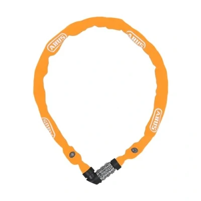 Afbeelding van ABUS 1200 Web kettingslot cijferslot van speciaal staal veiligheidsniveau 2 60 cm zwart/oranje