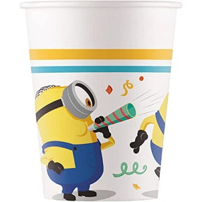 Afbeelding van Minions Bekers Papier 200ml 8 stuks