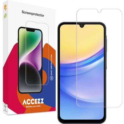 Afbeelding van Accezz Screenprotector Geschikt voor Samsung Galaxy A15 (4G) / (5G) Gehard Glas