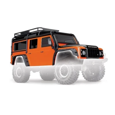 Afbeelding van Body Land Rover Defender adventure orange complete with ExoCage inner fenders