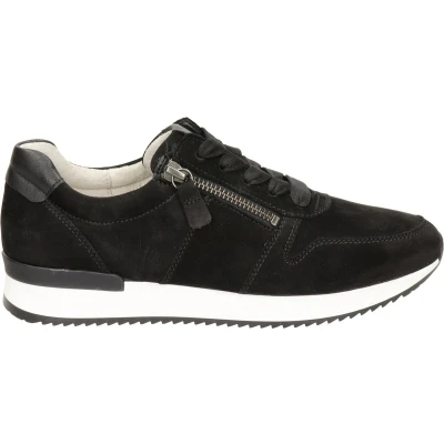 Afbeelding van Gabor Sneakers laag, Dames, Maat: 38, Schwarz Veloursleer