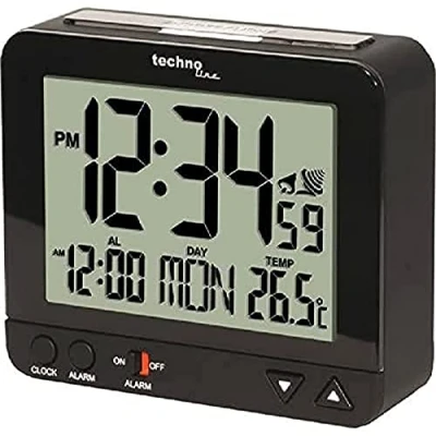Image de Techno Line WT 195 radiopiloté(e) réveil noir Heures de 1