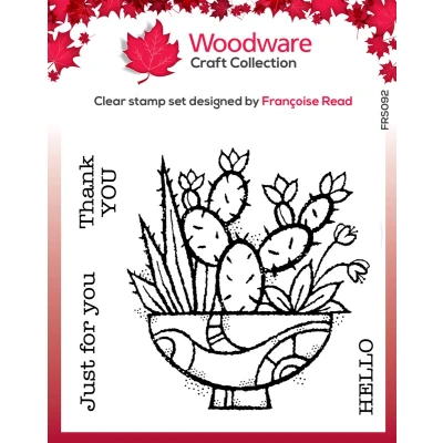 Afbeelding van Woodware Clear singels stamp Succulent display 10,16x10,16