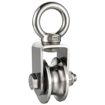 Afbeelding van Pulley Wheel met 2 lagers, kabel Pully Block Heavy Duty voor het wassen van lijn/touw laden 500kg