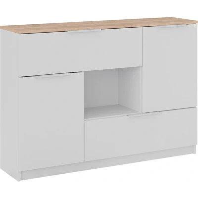 Afbeelding van Vicco Betti dressoir Sonoma wit 120 x 84 cm 2 deuren laden 1 vak