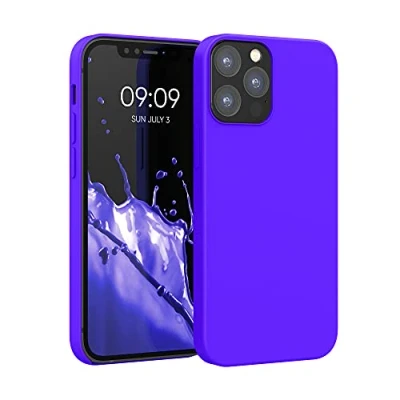 Afbeelding van kwmobile telefoonhoesje geschikt voor Apple iPhone 12 / Pro Hoesje met siliconen coating Smartphone case in Baltisch blauw