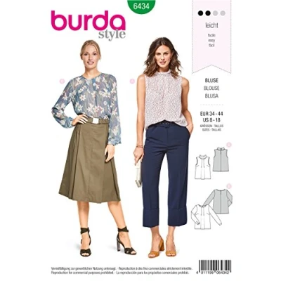 Afbeelding van Burda Naaipatroon 6434 Blouse in variaties
