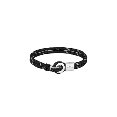 Afbeelding van BOSS THAD Sport Armband, Heren, Maat: One Size, Silber schwarz weiss