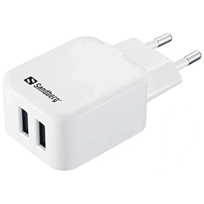 Afbeelding van Sandberg Oplader AC Dual USB 2,4 + 1 A EU