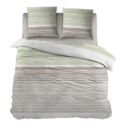 Afbeelding van Snoozing Darcie Flanel Dekbedovertrek Eenpersoons 140x200/220 cm Groen