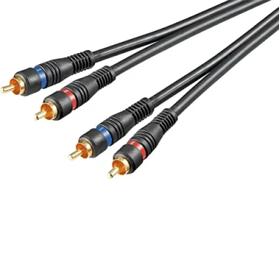 Afbeelding van Tulp stereo audio kabel verguld / koper 1,5 meter