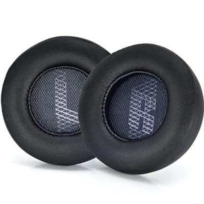 Afbeelding van Defean PoiHAIPI, vervangende oorkussens van leer en traagschuim, compatibel met JBL Live 400 BT draadloze headset, zwart
