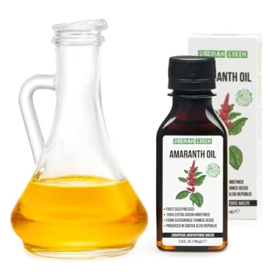 Afbeelding van Siberische amarantolie 100% natuurlijke extra vierge koudgeperst 100 ml / 100,5 ongeraffineerd rauw zonder genetische manipulatie exclusief squaleen