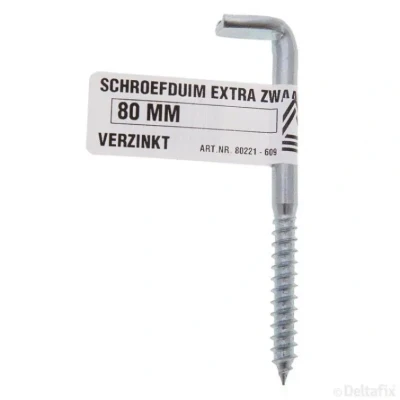 Afbeelding van Schroefduim gleuf verz 80mm Deltafix