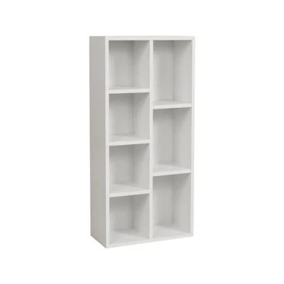 Afbeelding van Furni24 Boekenkast met 7 vakken, wit, 49,5x24x106 cm